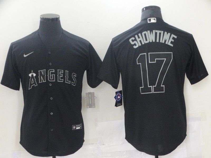 Men Los Angeles Angels #17 Ohtani Black nickname 2021 Nike MLB Jersey->dallas cowboys->NFL Jersey